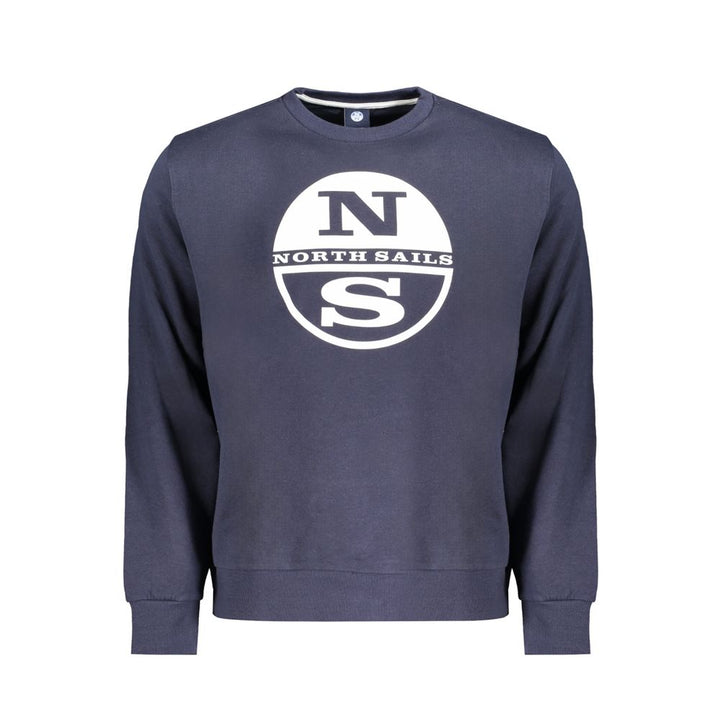 North Sails Blue Cotton Men Sweatshirt
