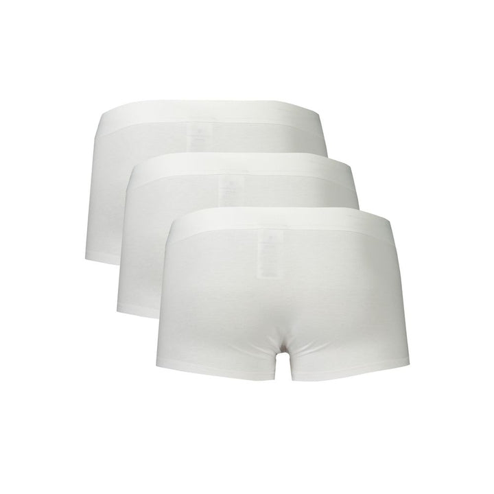 Bikkembergs White Polyester Men's Boxer Briefs Trio Pack