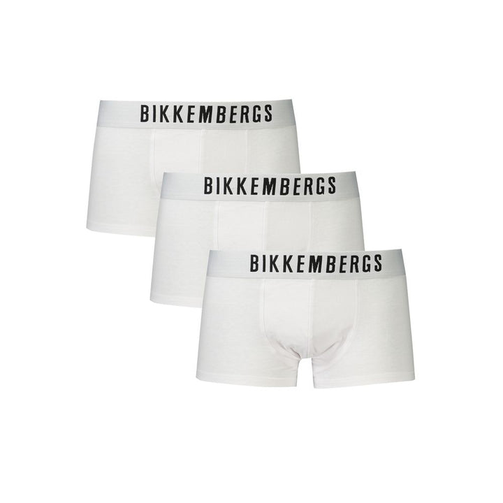 Bikkembergs White Polyester Men Boxer