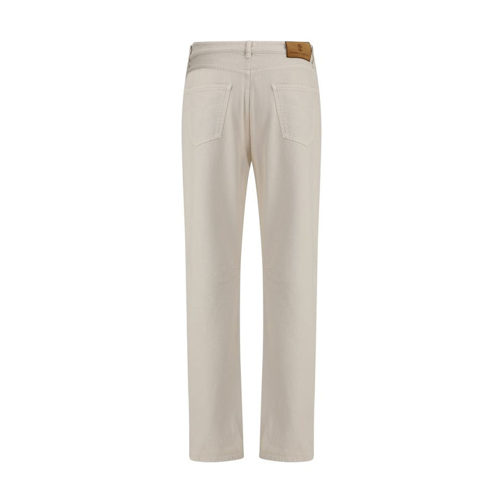 Brunello Cucinelli Beige Cotton Jeans Denim