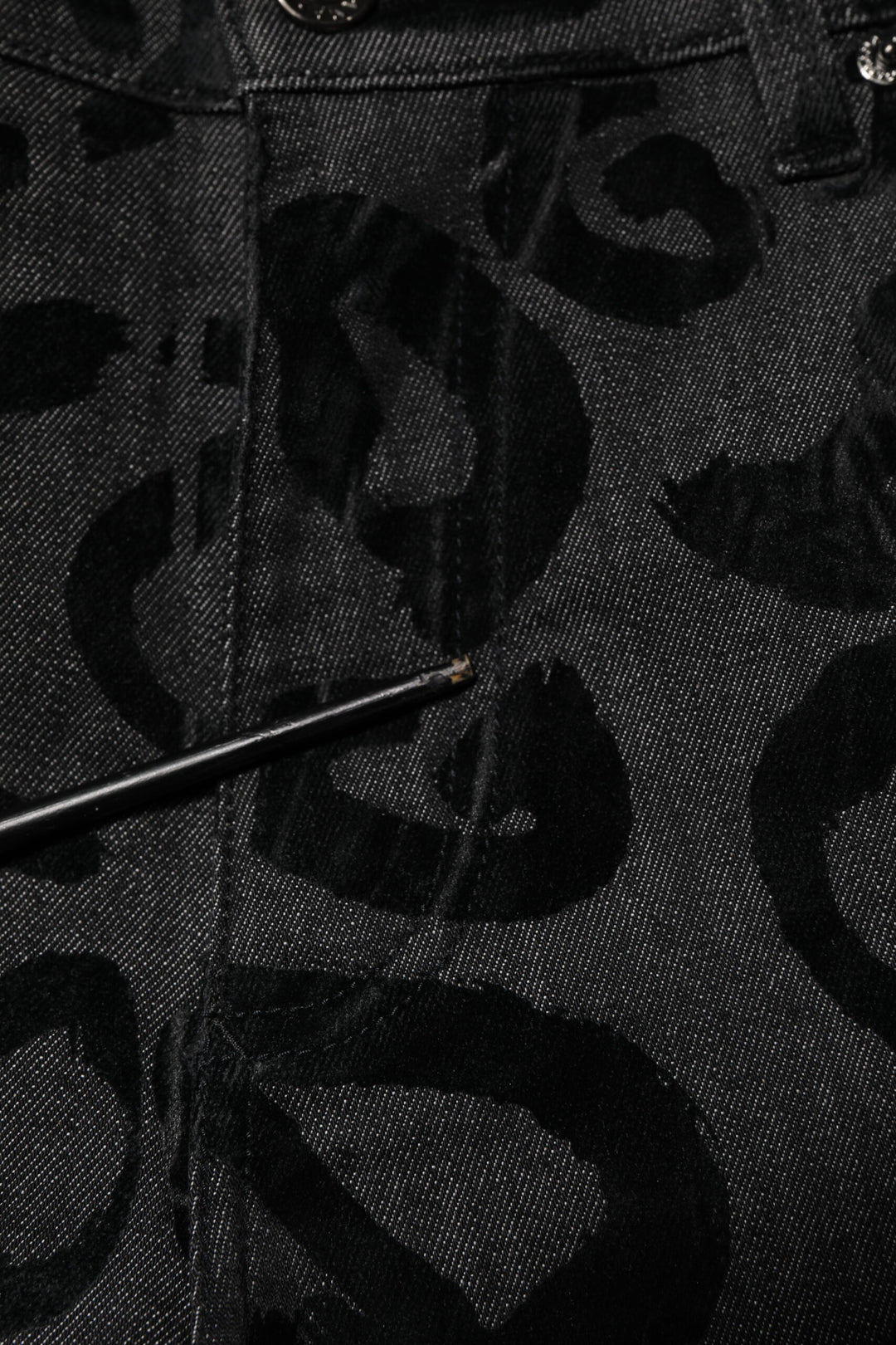 Dolce & Gabbana Gray Cotton DG Logo Straight Men Denim Jeans