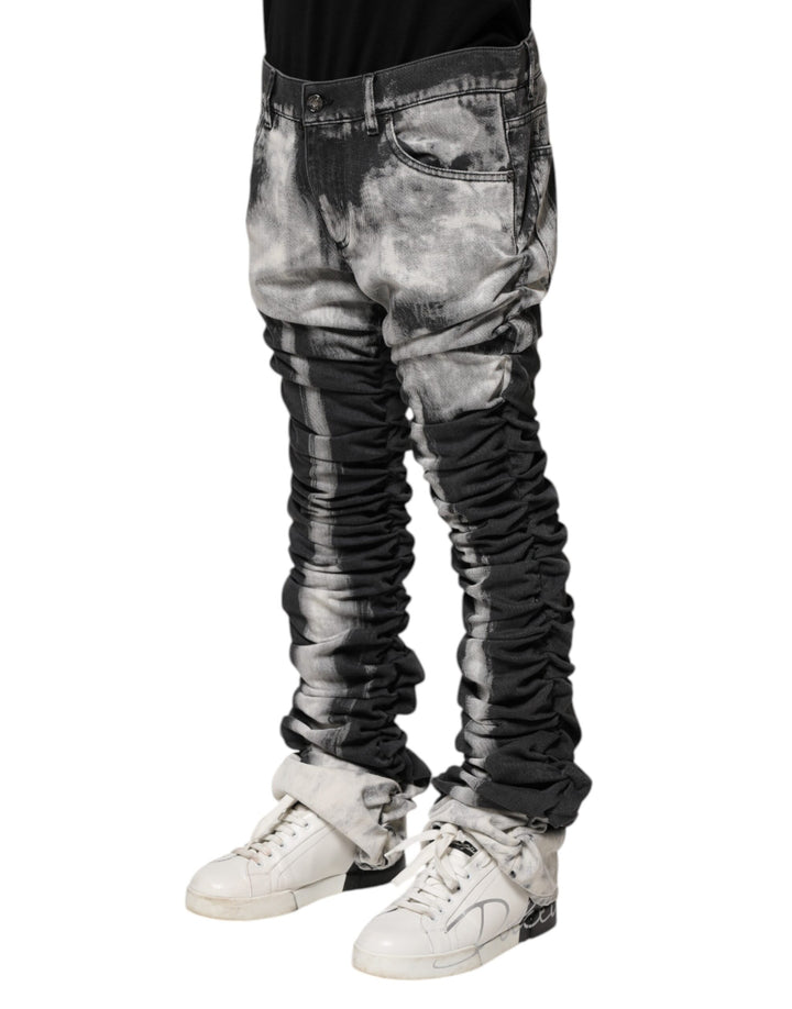 Dolce & Gabbana Black Tie Dye Straight Denim Jeans