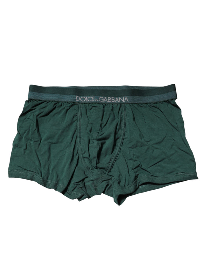 Dolce & Gabbana Green Cotton Regular Men Boxer Brief Underwear