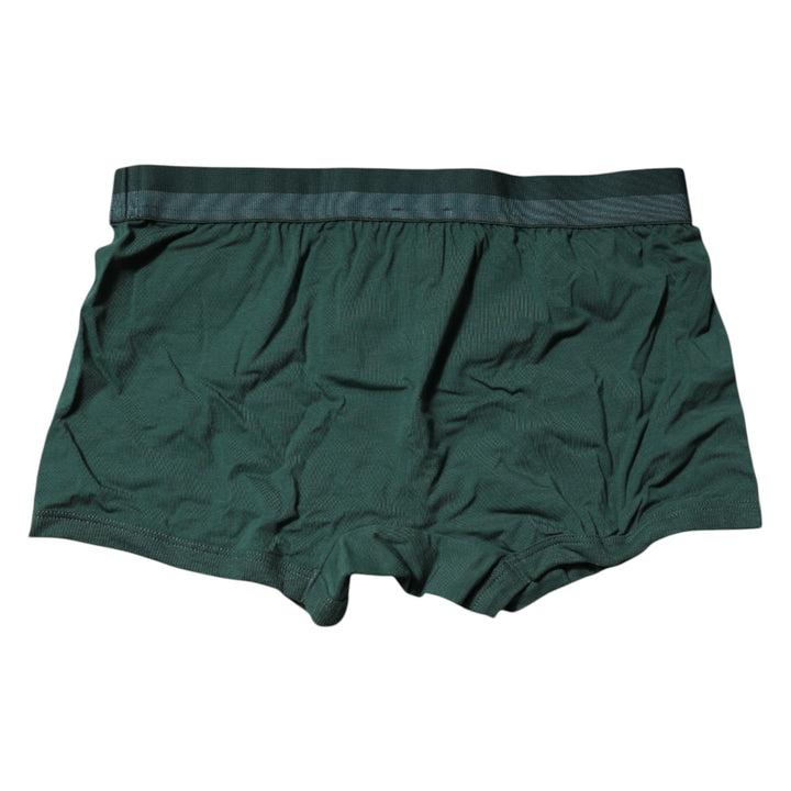 Dolce & Gabbana Green Cotton Regular Men Boxer Brief Underwear