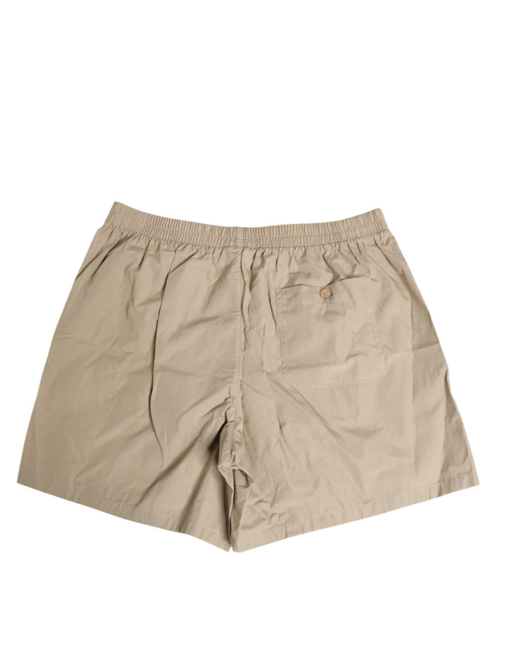 Dolce & Gabbana Beige Cotton Regular Boxer Shorts Underwear