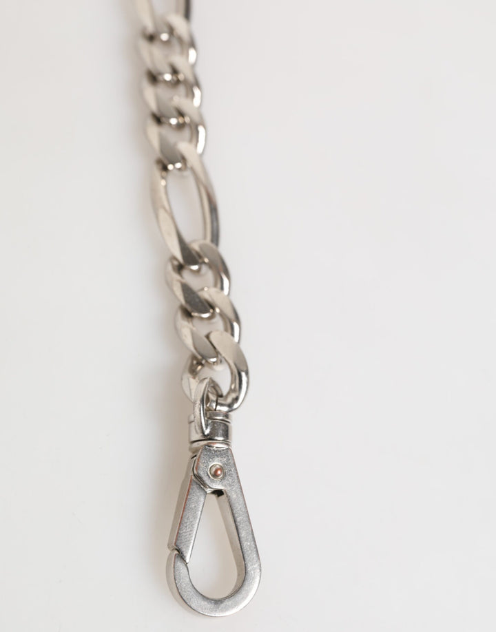 Dolce & Gabbana Silver Tone Brass Chain Lobster Clasp DG Logo Bracelet