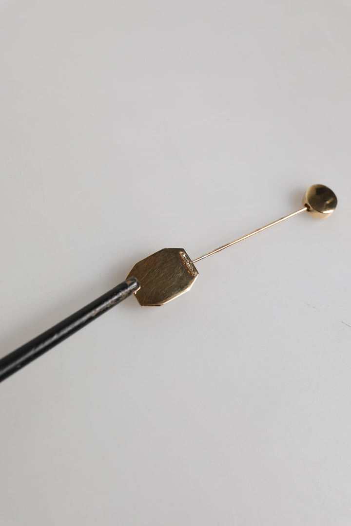 Dolce & Gabbana Rhinestone Embellished Sterling Silver Collar Brooch Pin