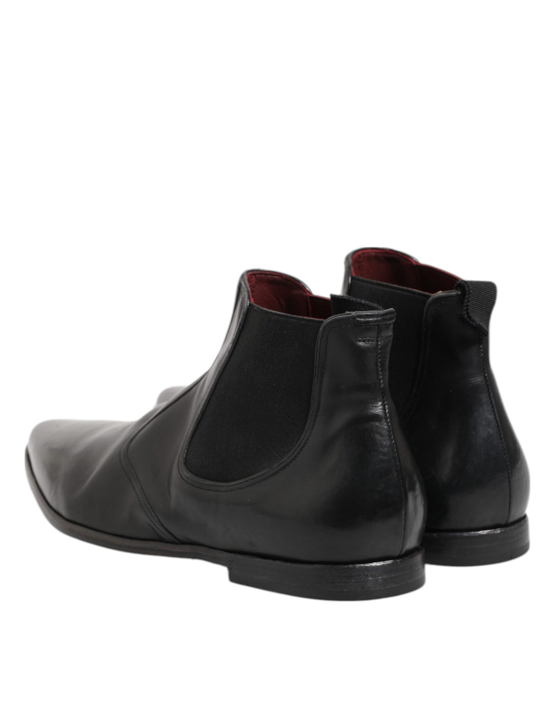 Dolce & Gabbana Black Chelsea Slip On Men Ankle Boots Shoes