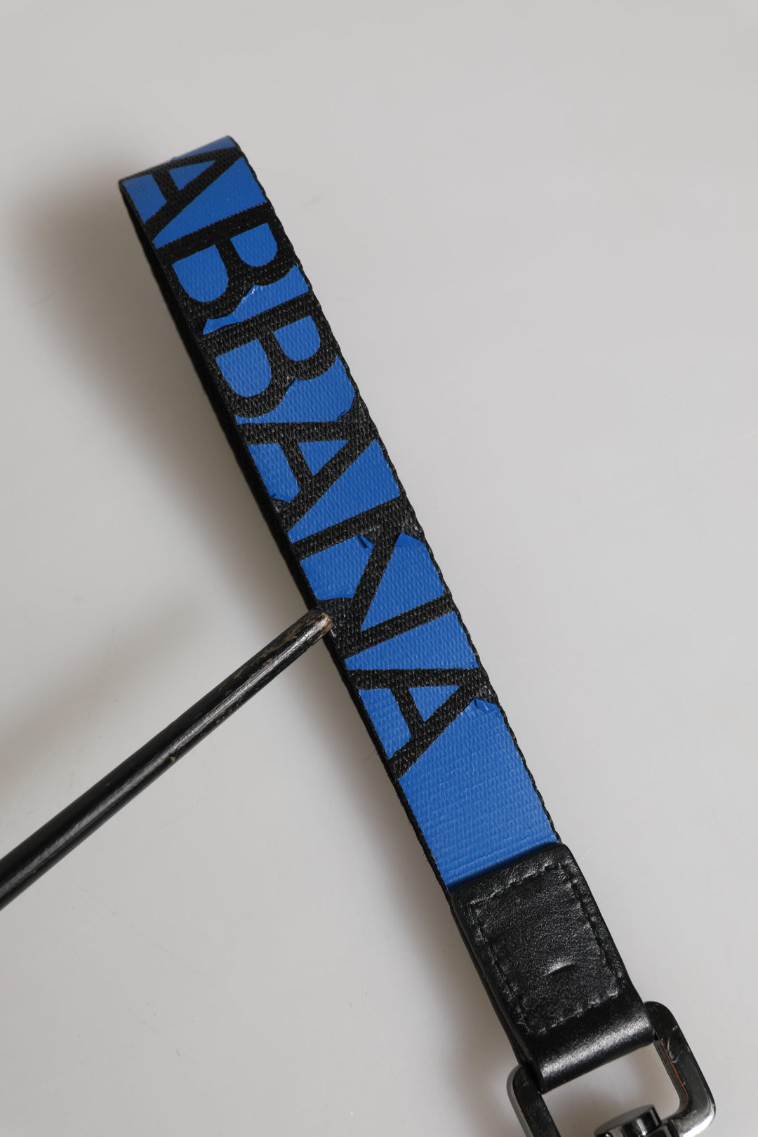 Dolce & Gabbana Blue Nylon Logo DG Crown Men's Holder Keychain Keyring