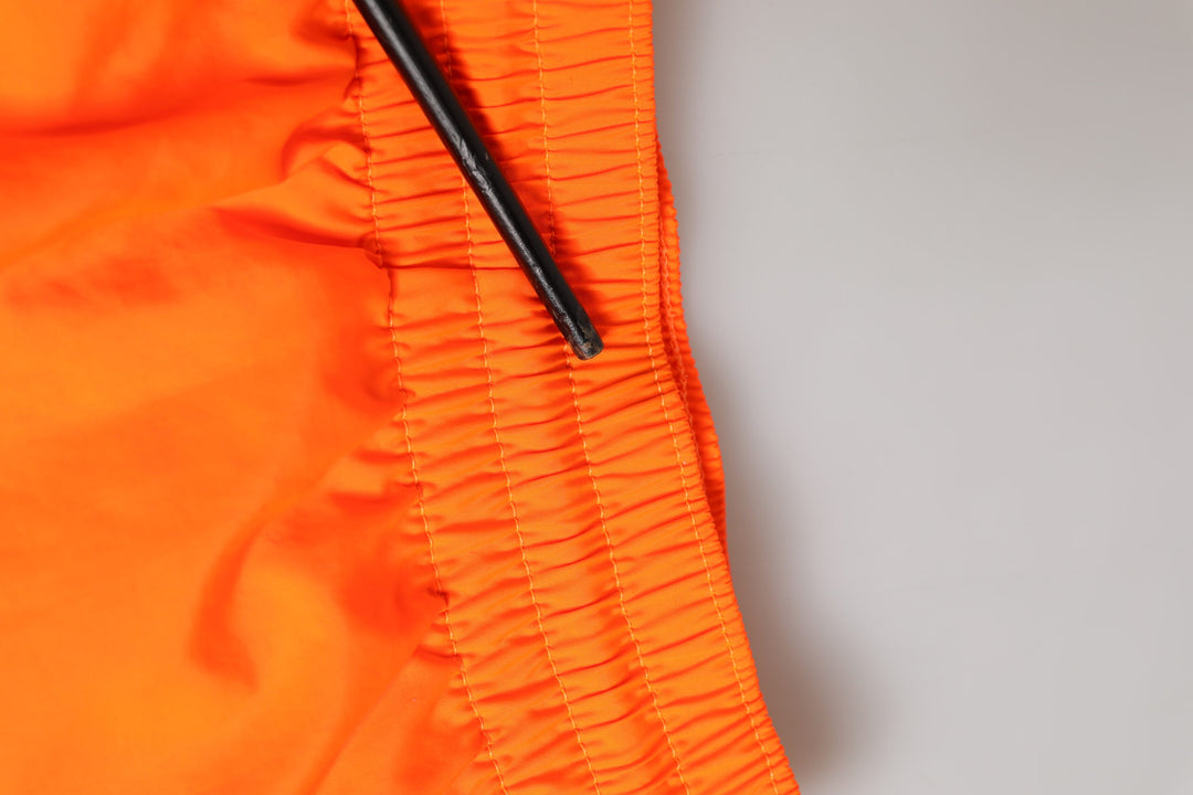 Dolce & Gabbana Orange Polyester Beachwear Men Shorts Swimwear