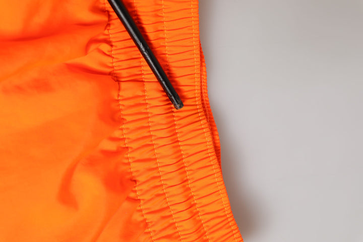 Dolce & Gabbana Orange Polyester Beachwear Men Shorts Swimwear