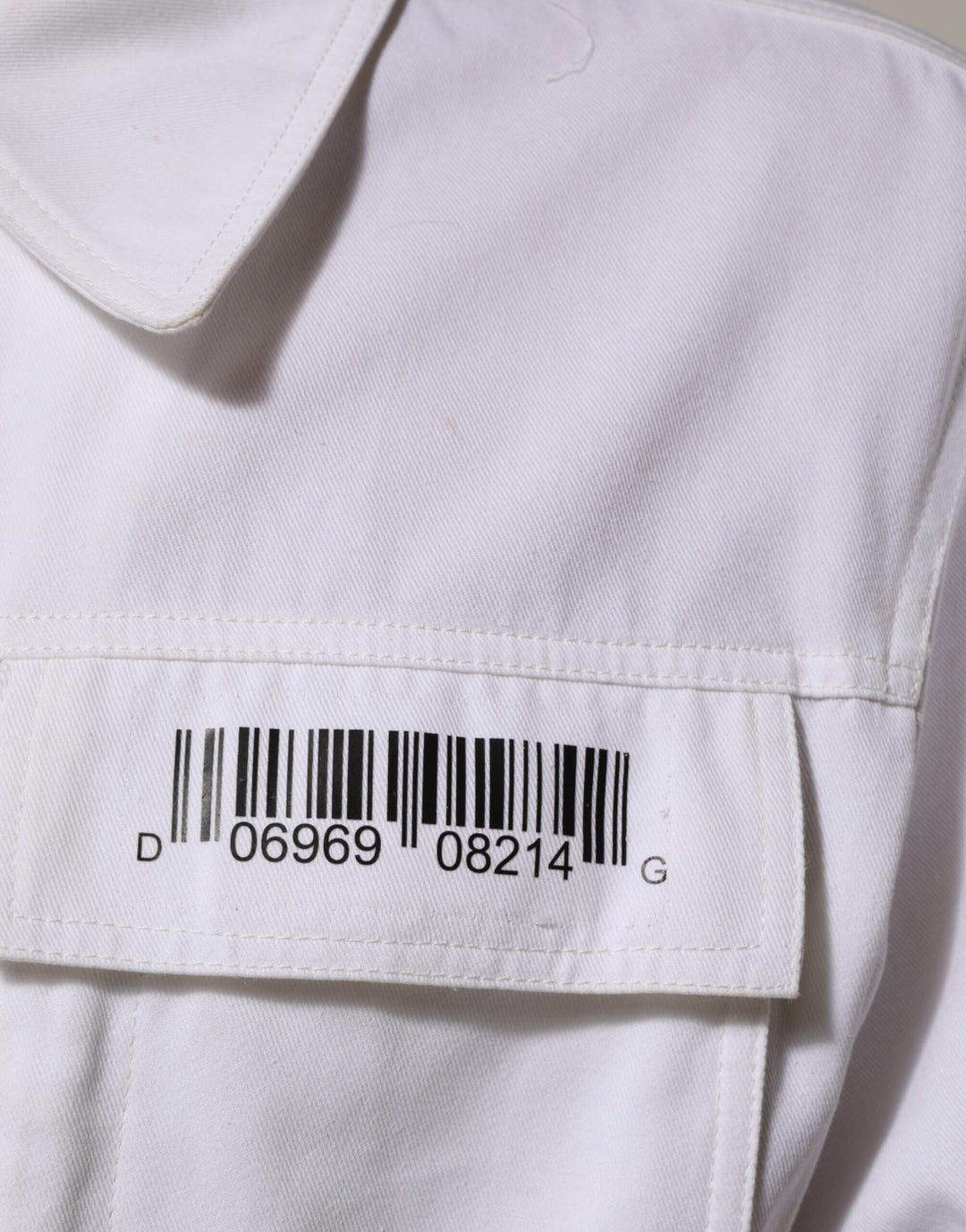 Dolce & Gabbana White Barcode Patch Utility Zip Jumpsuit Pants