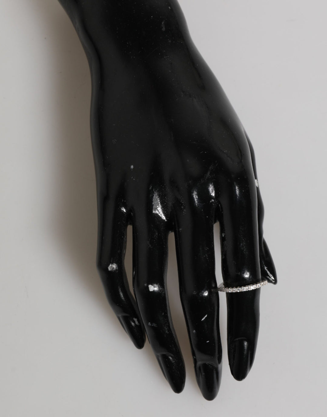 Nialaya Sterling Silver 925 Band Pave CZ Crystal Eternity Ring