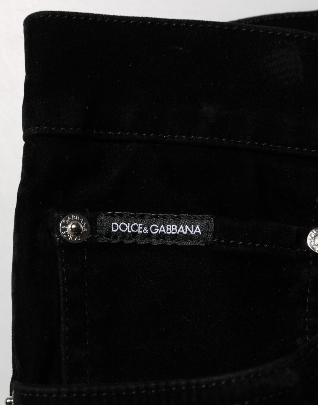 Dolce & Gabbana Black Cotton Slim Fit Denim Trouser Jeans