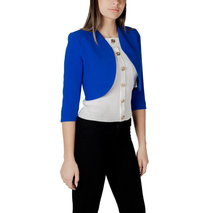 Morgan De Toi Blue Polyester Cloacks