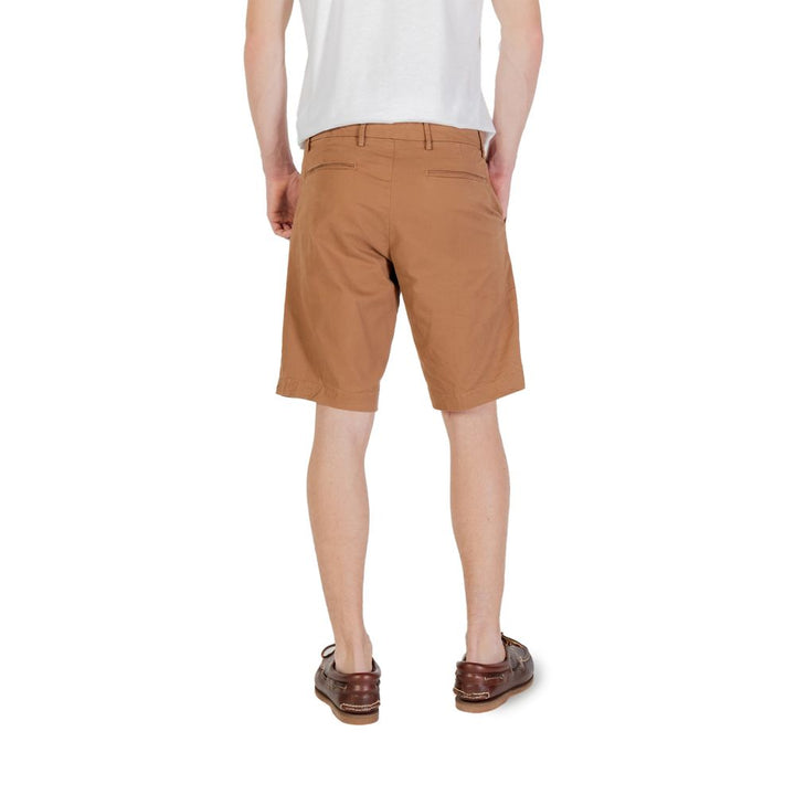 Borghese Beige Cotton Bermuda Shorts