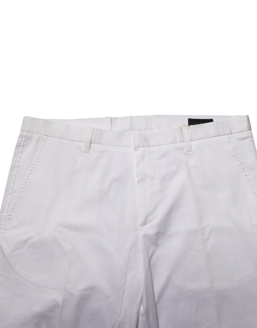 John Richmond White Cotton Stretch Dress Formal Men Trouser Pants