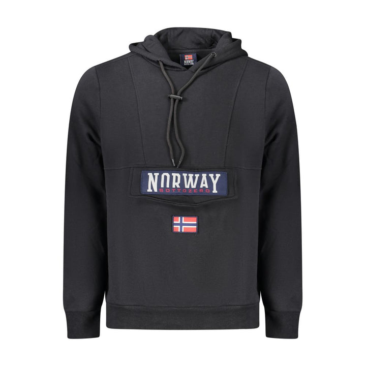 Norway 1963 Black Cotton Men's Hooded Sweatshirt