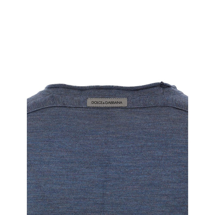 Dolce & Gabbana Blue Silk Sweatshirt