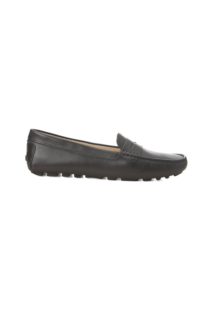 Mangará Atelier Black Calf Leather Penny Loafers – Women’S Classic Driving Shoes