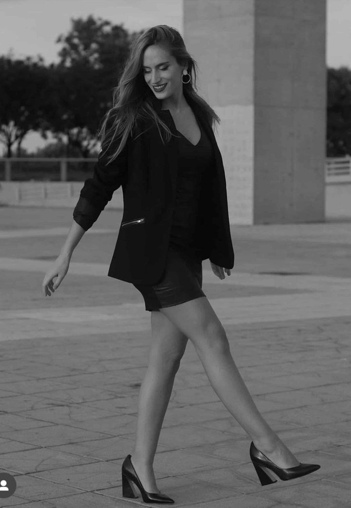 Mangará Atelier Black Leather Pumps Maraca – Women’S 10 Cm Geometric Block Heel Shoes