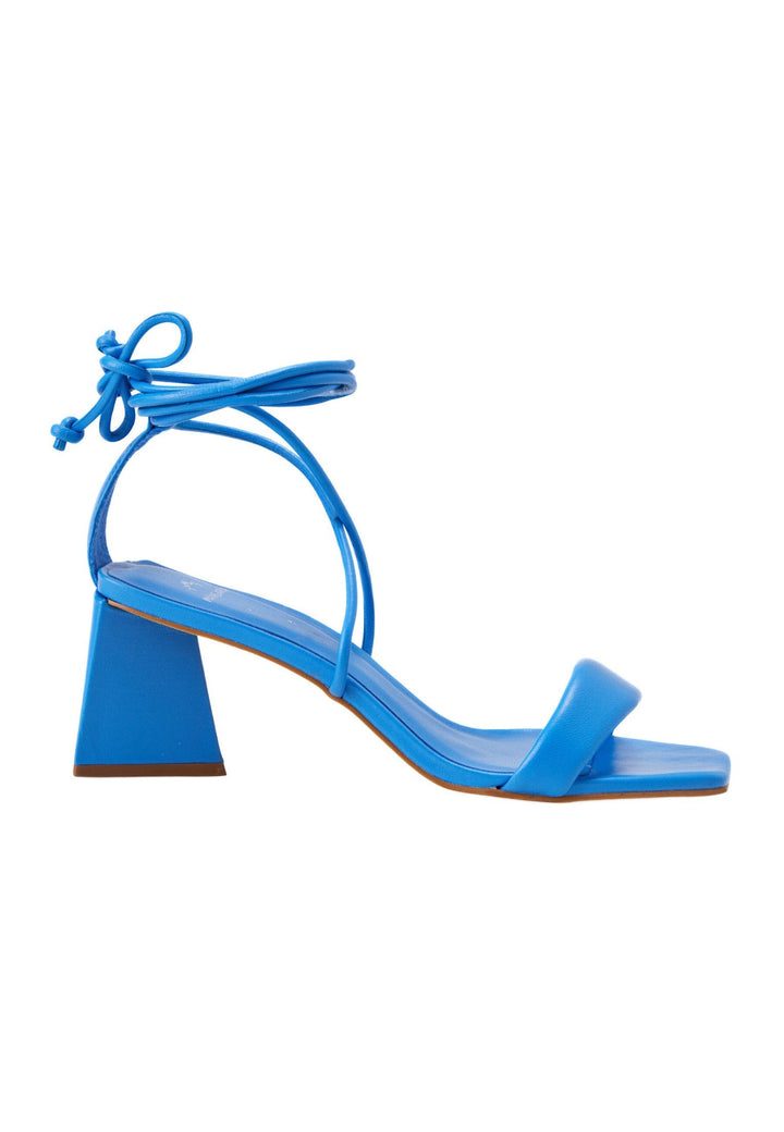 Mangará Atelier Blue Calf Leather Sandals CaúNa – Women’S Strappy 6.5 Cm Block Heel Wrap Design