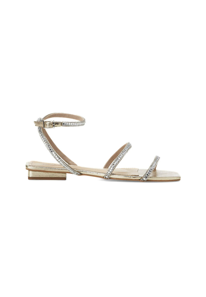Mangará Atelier Silver Leather Flat Sandals – Handcrafted With Crystal Straps