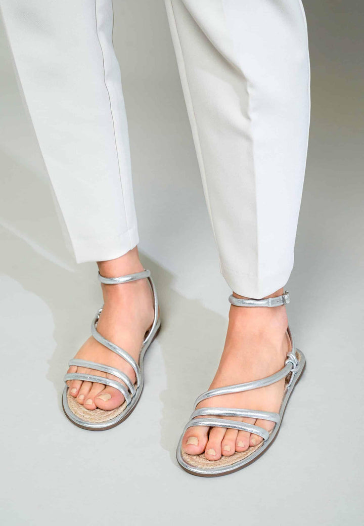 Mangará Atelier Silver Angico LEATHER STRAPPY SANDALS