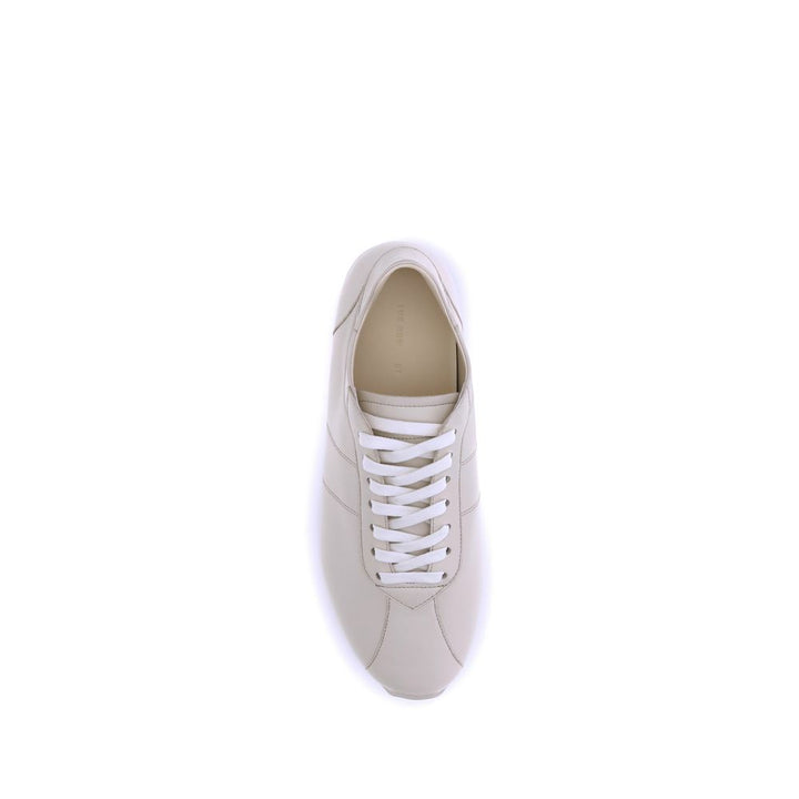 The Row Beige Calf Leather Bos Taurus Low Top Sneakers