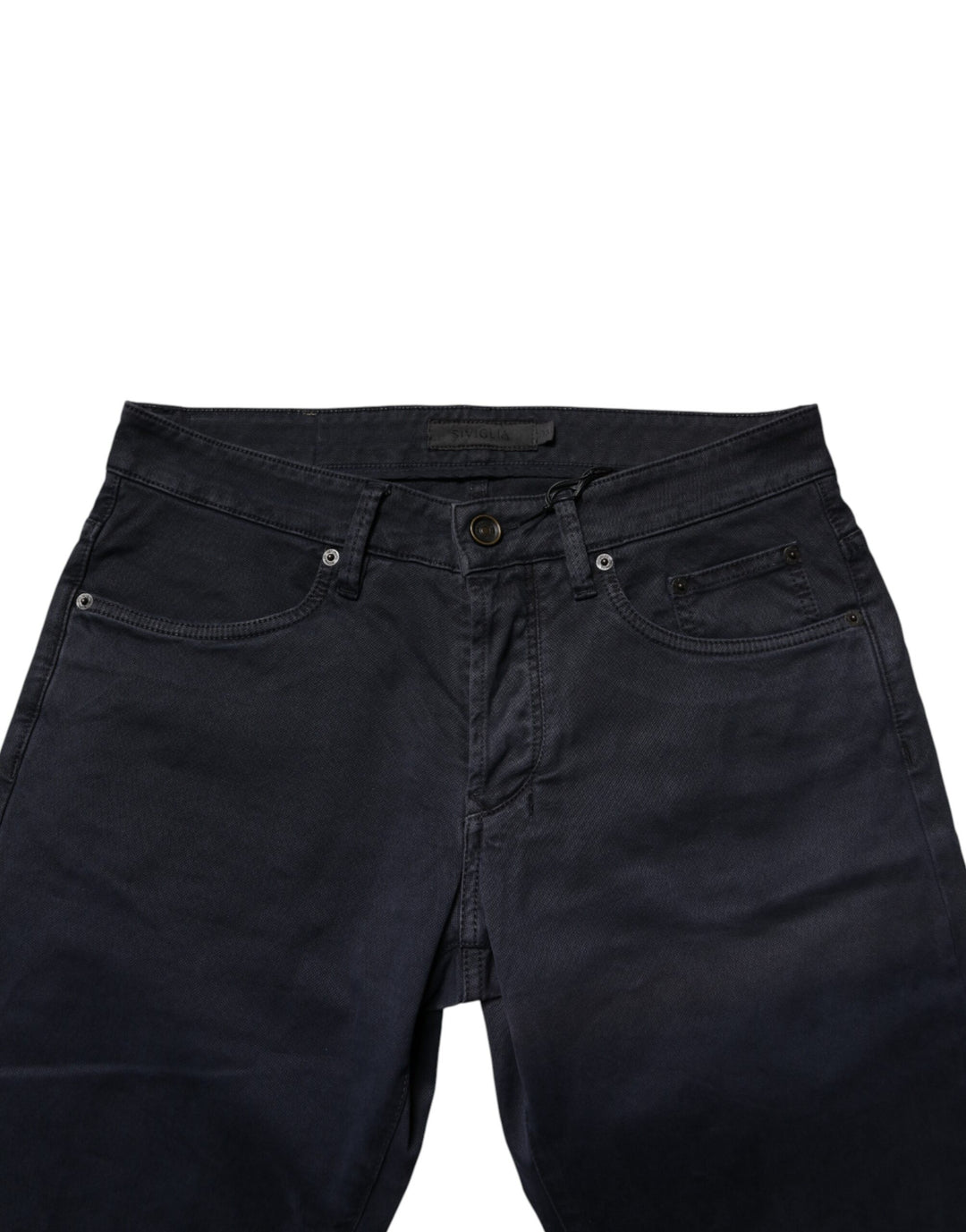 Siviglia Black Mid Waist Cotton Skinny Denim Men Trouser Jeans